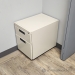 Beige 2 Drawer Rolling Pedestal Cabinet, Locking